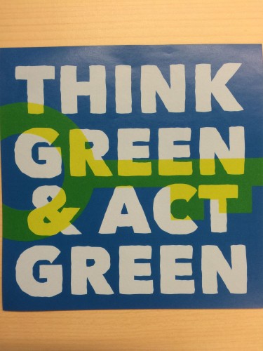 Sticker Think Green Act Green